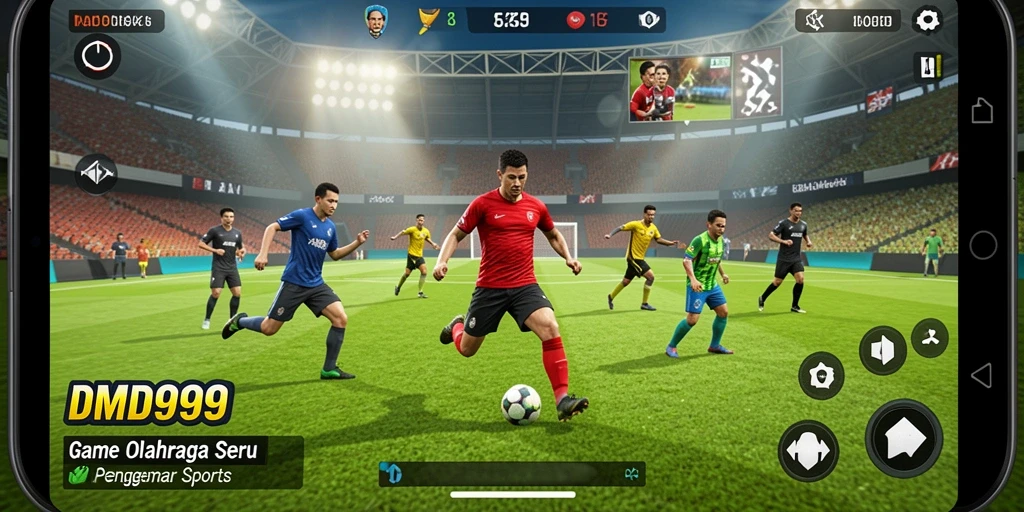Gameplay DMD999 yang mendebarkan di arena olahraga.