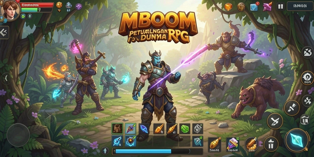 Tampilan gameplay RPG yang memukau dengan petualangan seru.